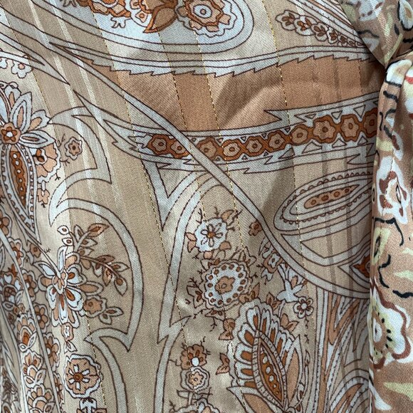 Gold Shiny Sheer Arms Miss Me Dress Size Large PHENOMENAL! - Picture 7 of 7